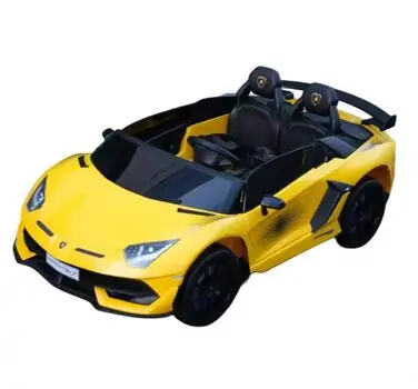 Lamborghini Sport Car Yellow - ელექტრო მანქანა კაუჩუკის საბურავებით, 2 image
