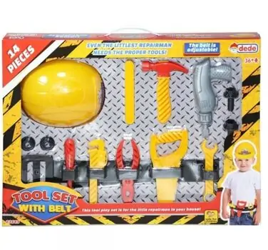 Dede TOOL SET WITH BELT  03649 სათამაშო ინსტრუმენტების ნაკრები