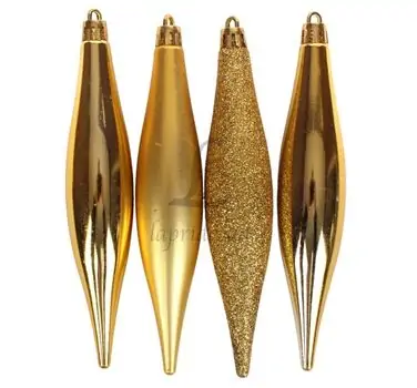 Gold Icicle Christmas Hanging Decoration - ნაძვის ხის სათამაშო