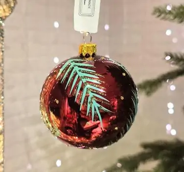 Christmas Leaf Ball Hanging Decoration - ნაძვის ხის სათამაშო