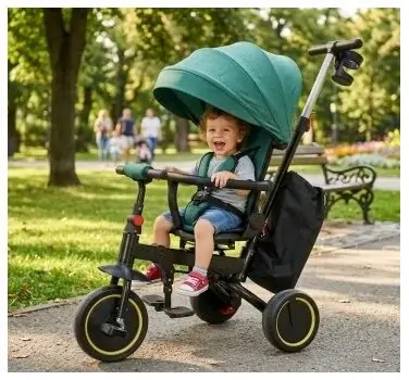 Cosmo Tricycle Green - სასეირნო ველო-ეტლი