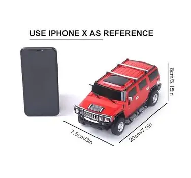 Remote Control Red Hummer Car - სათამაშო დისტანციურად მართვადი წითელი ჰამერის მანქანა, 9 image