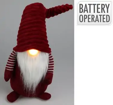 Christmas Figure Little Gnome With Led საახალწლო დეკორაცია განათებით