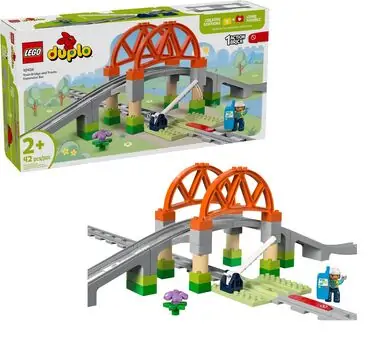 Lego Duplo 10426 Train Bridge and Tracks Expansion Set