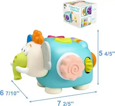 Baby Yard Mammoth Baby Sensory Toy - განსავითარებელი სათამაშო მამუნტი, 8 image