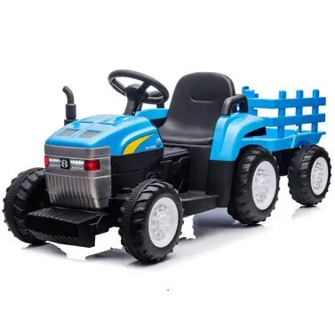 Blue Tractor With Trolley - საბავშვო ტრაქტორი, 2 image