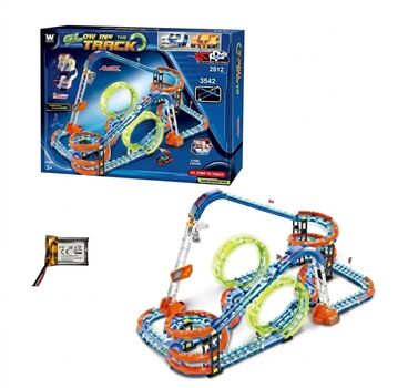 Glow in The track With Two Loops Set  - სათამაშო ტრასა