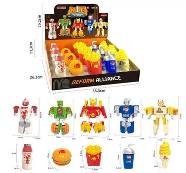 Foodie Transformer Robots Set - სათამაშო სწრაფი კვების ტრანსფორმერი რობოტის ნაკრები, 2 image