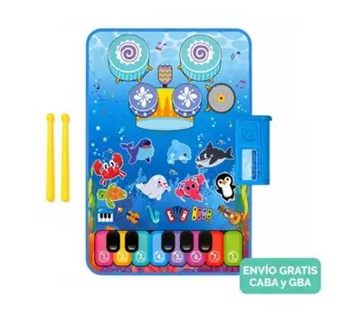 Piano And Jazz Play Mat Blue - საბავშო განსავითარებელი ხალიჩა, 6 image