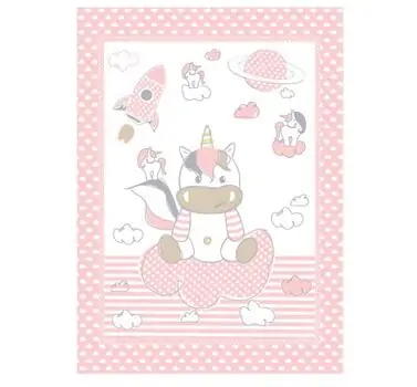 KikkaBoo-ს ახალშობილის პლედი Blanket Unicorn Pink