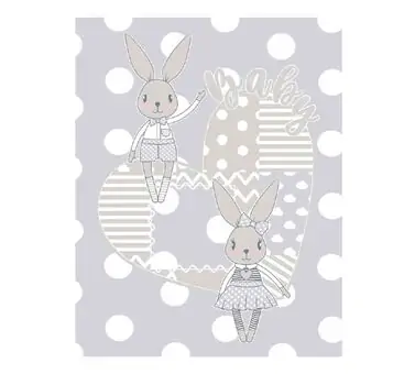 KikkaBoo-ს ახალშობილის პლედი Blanket Rabbits Grey 110x140cm