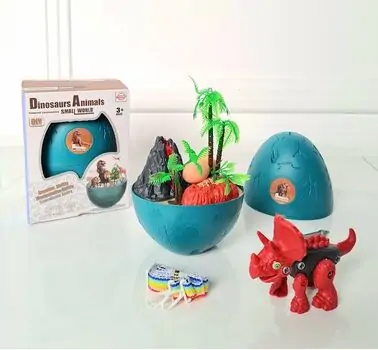 Assembled Dinosaur Scene Backpack Egg F882-A9 საბავშვო სათამაშო დინოზავრი, 2 image