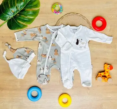 Maibella Romper Puppy White ჩვილის რომპერი