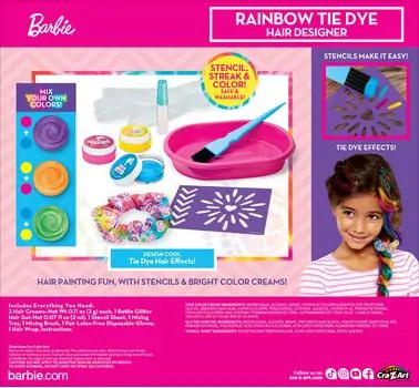 Cra-Z-Art Babie Rainbow Tie-Dye Hair Designer თმის აქსესუარების ნაკრები, 2 image