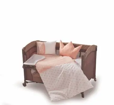 Park Bed Sleeping Set Pink ახალშობილის საწოლის თეთრეული