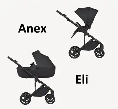 Anex Eli 2x1 Midnight საბავშვო ეტლის კომპლექტი