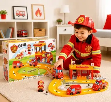 Dede 03323 FIRE ROAD SET 50 PCS სათამაშო ტრასა