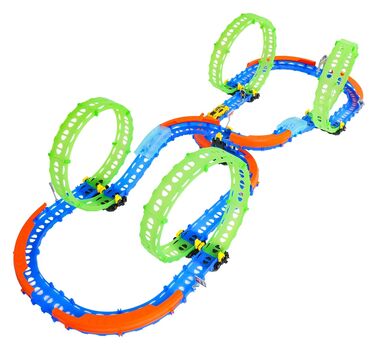 Glow Race Track with Four 360° Loops - სათამაშო ოთხ მარყუჟიანი ტრასა, 7 image