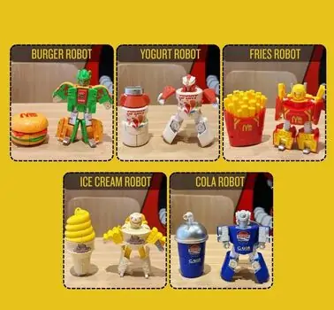 Foodie Transformer Robots Set - სათამაშო სწრაფი კვების ტრანსფორმერი რობოტის ნაკრები, 6 image
