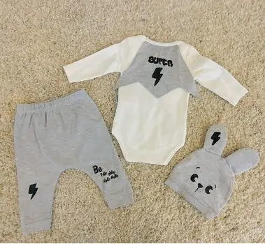 Your Own Super Hero Grey, 3in1 ახალშობილის ტანსაცმლის ნაკრები MİNİWORLD 15103, ზომა: 3-6 თვე, 2 image