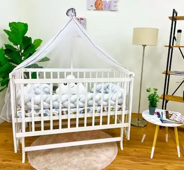 Bebeconfor WHITE ELYEZA WITH WHITE BUMPER ახალშობილის საწოლის კომპლექტი, 2 image