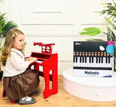 Classical Piano Toy Red  - სათამაშო პიანინო