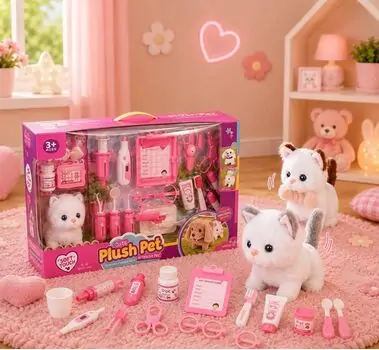 Plush Kitten Vet Set  - სათამაშო კატა აქსესუარებით