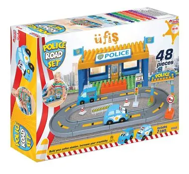 Dede 03322 POLICE  ROAD SET 48 PCS სათამაშო ტრასა, 10 image