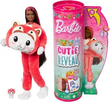 Barbie Cutie Reveal Dolls Cute Costume Series თოჯინა ფერის ტრანსფორმაციით