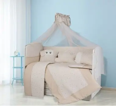 Joli Sleeping Set for cribs Brown ახალშობილის საწოლის თეთრეული