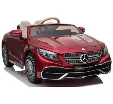 Mercedes S650 Maybach Licensed Painted Wine Red - ელექტრო მანქანა კაუჩუკის საბურავებით, 2 image