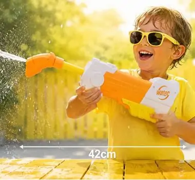 Water Shooter Gun 42 cm Yellow - სათამაშო წყლის თოფი