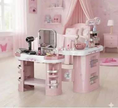 DressingTable For A Girl - სათამაშო ბარბერშოპის სიმულაციური ნაკრები