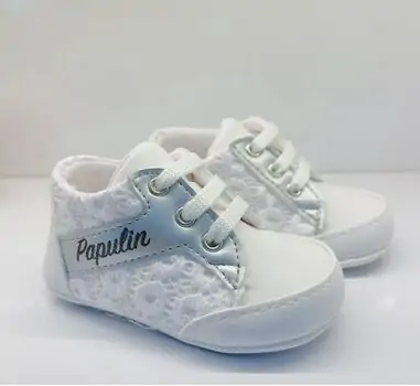 Papulin Baby Shoes 0-12 Months 2143 ჩვილის ფეხსაცმელი WHITE