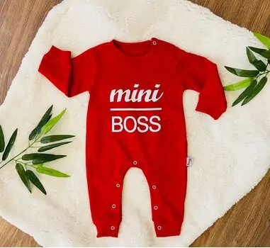 MURATBABY MINI BOSS ROMPER RED 2273 ჩვილის რომპერი