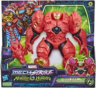 Hasbro Marvel Mech Strike Monster Hunters Iron Man F4375 - რკინის კაცის ფიგურა, 6 image