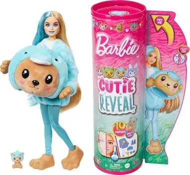 Barbie Cutie Reveal Dolls Cute Costume Series თოჯინა ფერის ტრანსფორმაციით