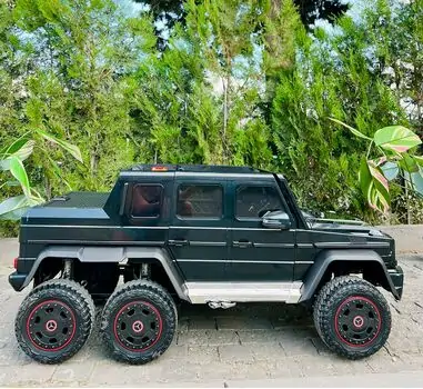 Mercedes Benz G65 Black - ელექტრო მანქანა კაუჩუკის საბურავებით და ტყავის სავარძლით, 3 image