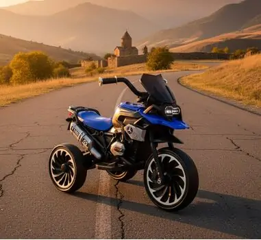 Electric Motorcycle GS 1100 Blue - ელექტრო მოტოციკლი კაუჩუკის საბურავებით, 2 image