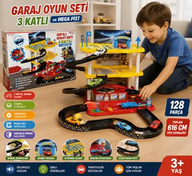 Dede 3 LEVEL PARKING PLAY SET სათამაშო პარკინგი 03068