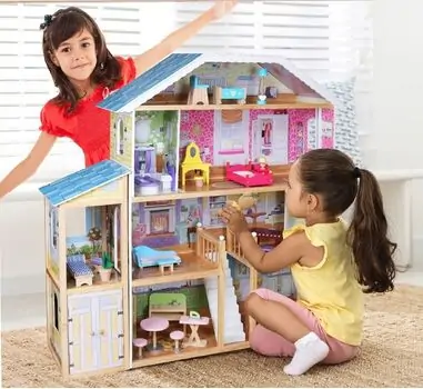 Wooden Grand Mansion Doll house With Accsesoriess -  თოჯინის ხის სახლი ავეჯით, 6 image