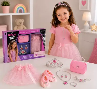 Girl's Beauty Set Pink 601-2 პრინცესას ფორმა