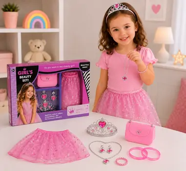 Girl's Beauty Set Pink 601-4 პრინცესას ფორმა