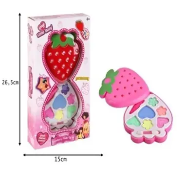 საბავშვო მაკიაჟის ნაკრები STRAWBERRY 1 PCS SET MAKE UP SET Red, 6 image