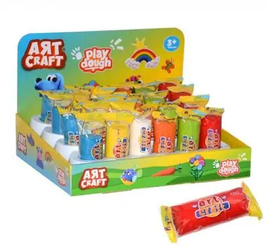 Dede 03346 ART CRAFT 24X100 GR DISPLAY DOUGH SET საბავშვო პლასტელინის ნაკრები