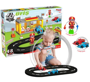 Dede 03321 F1 ROAD SET 46 PCS სათამაშო ტრასა