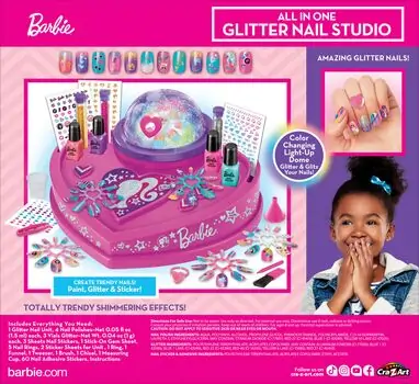 Cra-Z-Art Barbie Glitter & Shine Nail Studio საბავშვო ლაქის ნაკრები, 2 image
