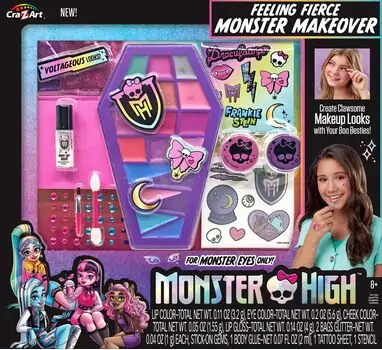 Cra-Z-Art Monster High Feeling Fierce Monster Makeover საბავშვო კოსმეტიკის ნაკრები