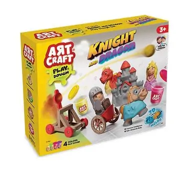 Dede Art Craft Knight And Dragon Dough Set - საბავშვო პლასტელინის ნაკრები, 3 image