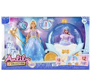 Fashion Doll Ice Princess with a carriage and a horse - სათამაშო თოჯინა ყინულის დედოფალი ეტლით და ცხენით